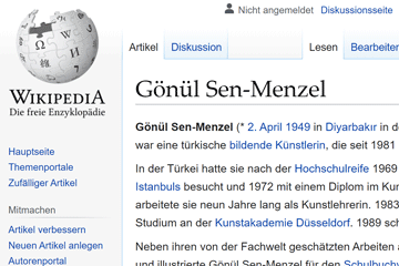 Gönül Sen-Menzel's Wikipedia Entry